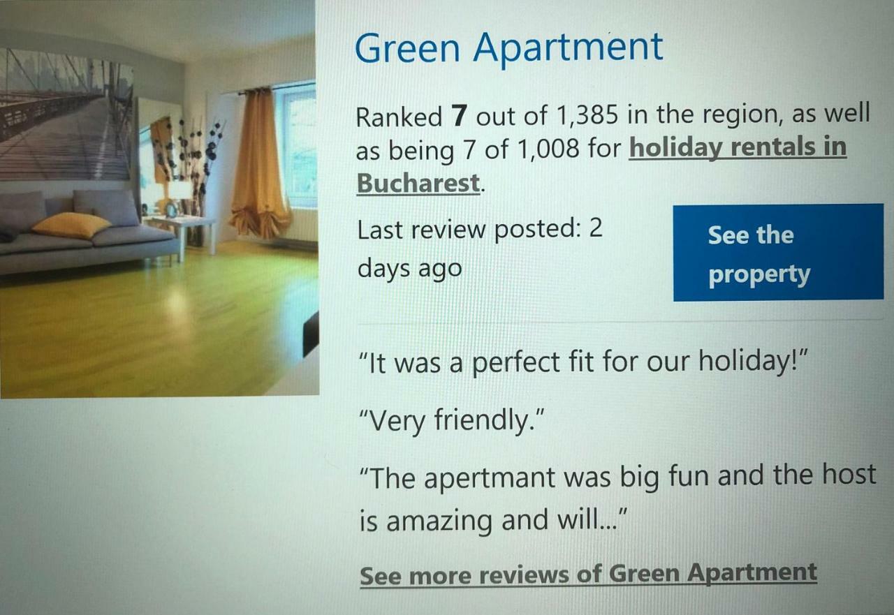 Green Apartment Bucarest Esterno foto