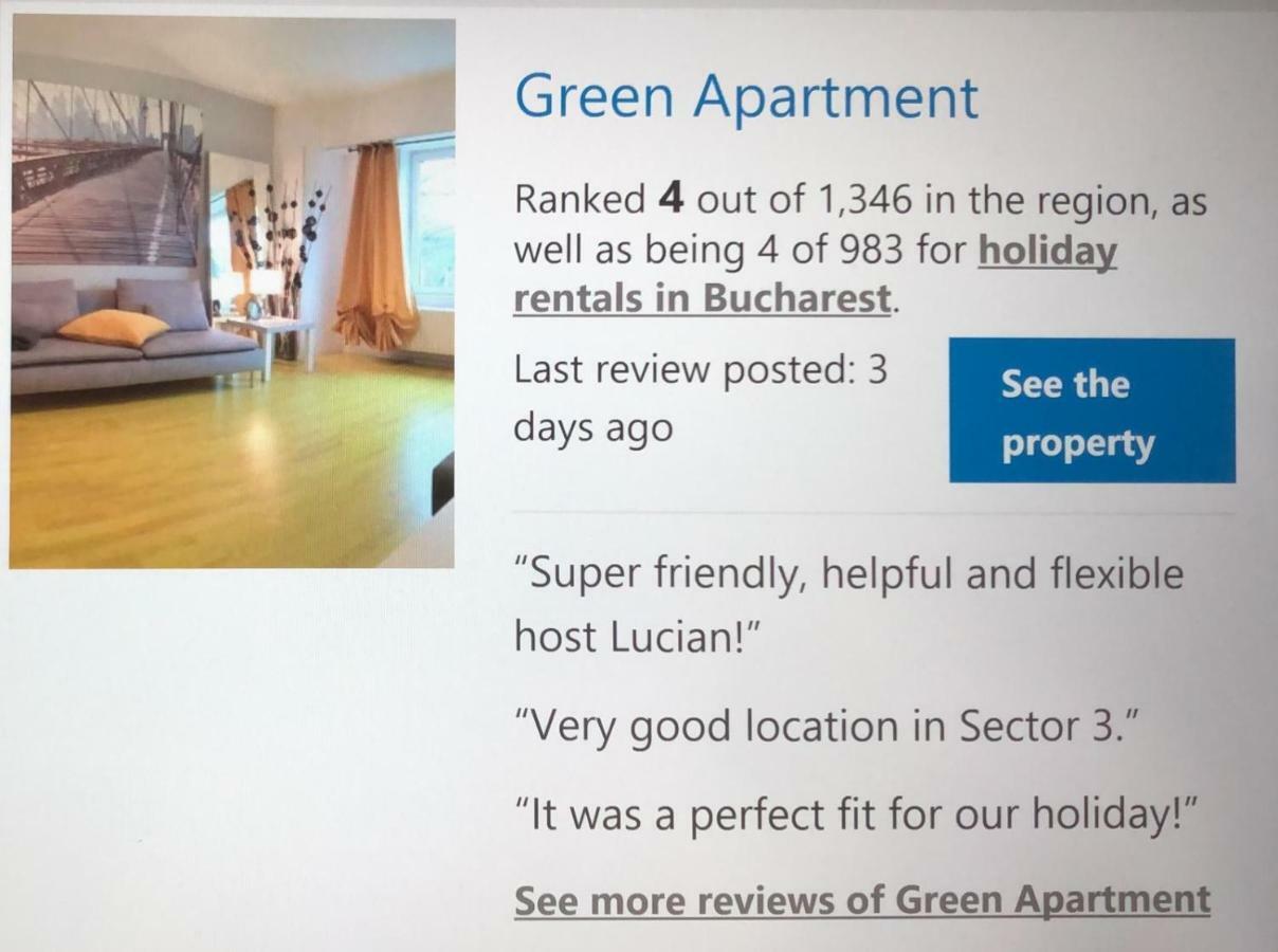 Green Apartment Bucarest Esterno foto
